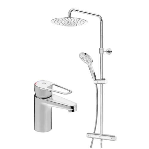 Gustavsberg Nya Nautic takduschset med tvättställsblandare – Installerat & Klart