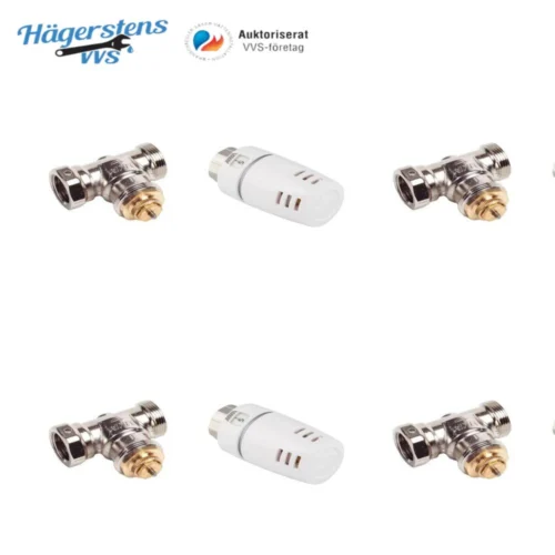 Radiatorventil med termostat – Paketpris 5 st. Installation ingår