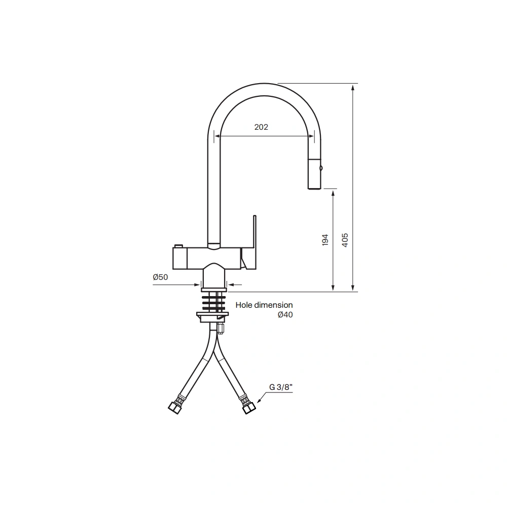 Tapwell RIN885 med installation – utdragbar handdusch & modern design - Bild 2